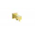 Vogt - Wall Mount Elbow Connector - With Shut-off - Square - EC.01.02.BG - Brushed Gold (PVD)